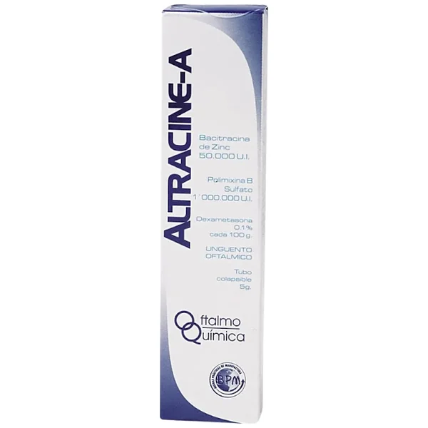 Altracine-A Ungüento Oftalmico Polimixina B Sulfato Tubo X 5 G