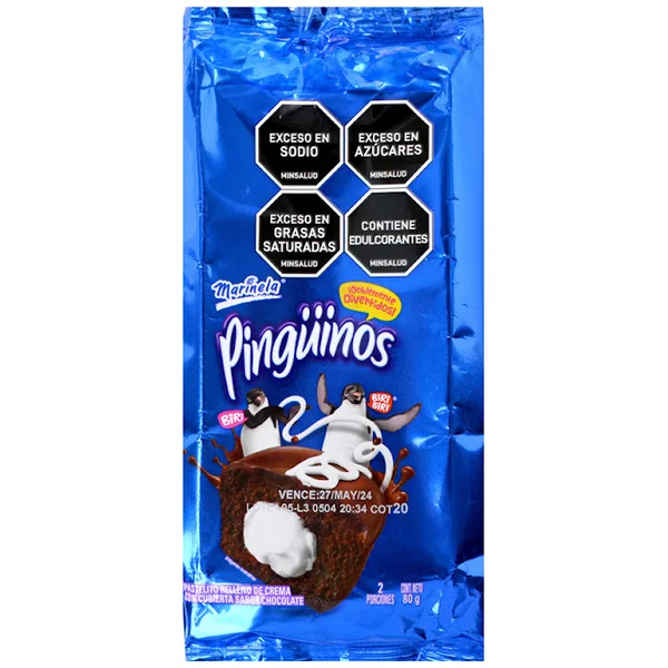 Ponqué Marinela Pingüinos Chocolate X 2 Und
