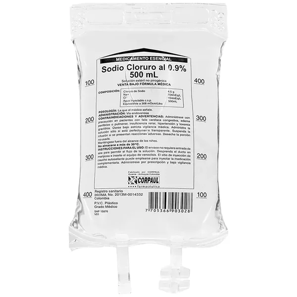 Sodio Cloruro 500 ML PVC