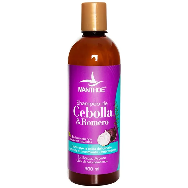 CHAMPU MANTHOE CEBOLLA Y ROMERO 500 ML