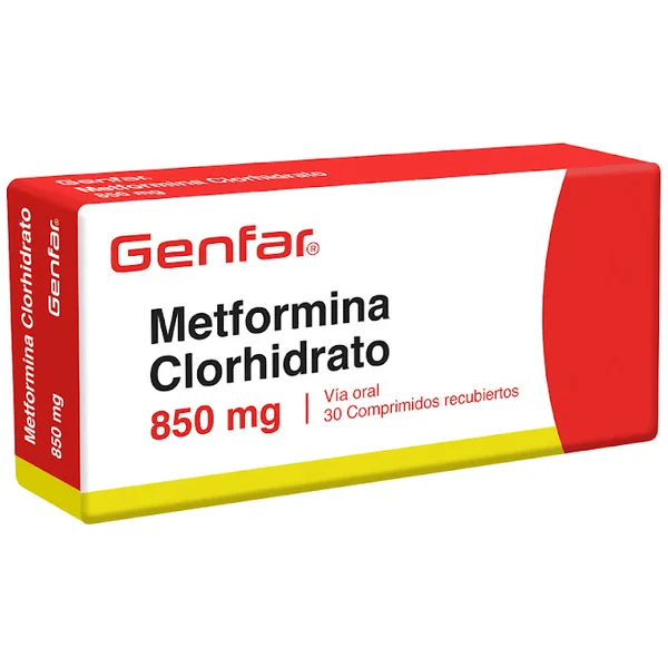 Metformina 850Mg Caja X 30 Tabletas