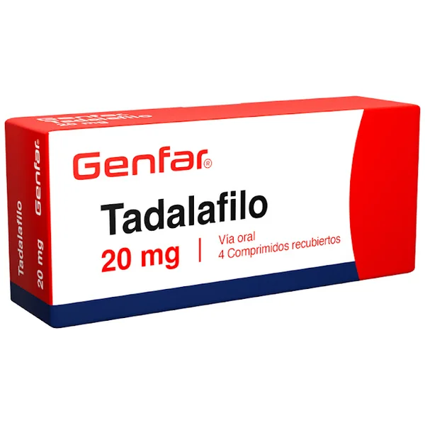 Tadalafilo 20 Mg Genfar Caja X 4 Tabletas