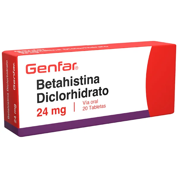 Betahistina Diclorhidrato 24 Mg Genfar Caja X 20 Tabletas