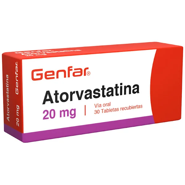Atorvastatina 20 Mg Genfar Caja X 30 Tabletas