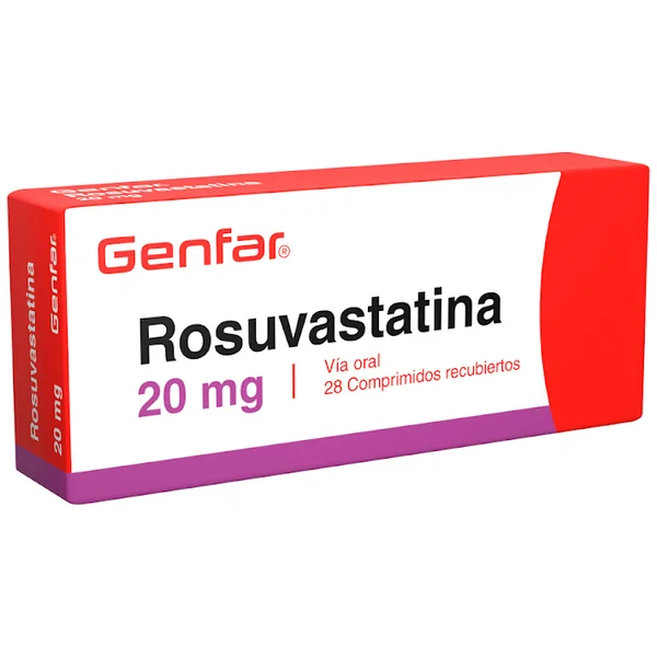 Rosuvastatina 20 Mg Genfar Caja X 28 Comprimidos