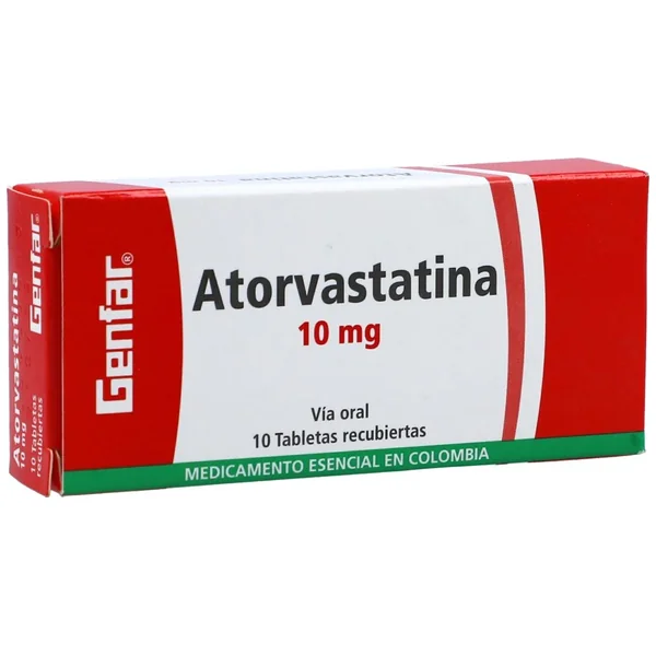 Atorvastatina Tabletas Recubiertas 10Mg Caja X 10