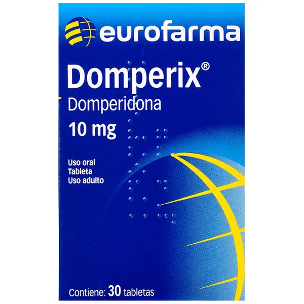 Domperix Domperidona 10 Mg Eurofarma Caja X 30 Tabletas