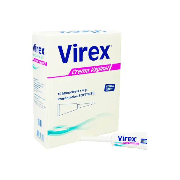 Virex Crema Vaginal Tubo X10 Dosis Aciclovir