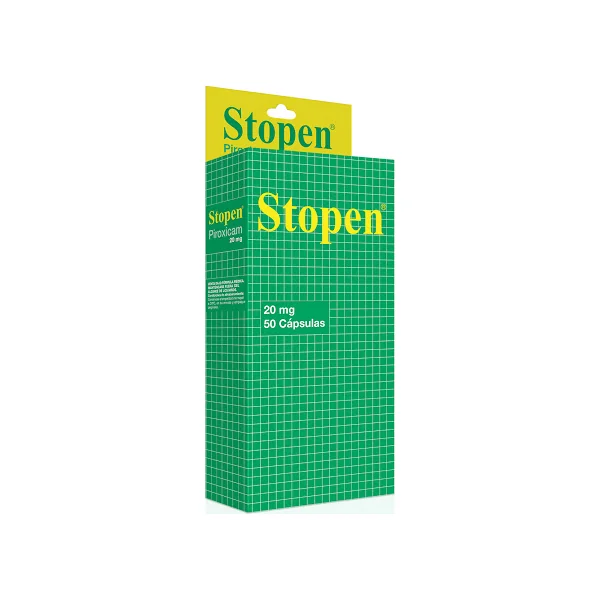 Stopen Piroxicam 20 Mg Eurofarma Caja X 50 Cápsulas