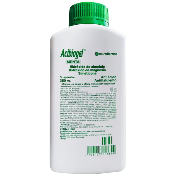 ACIBIOGEL HIDROX.DE ALUMINIO 360ML