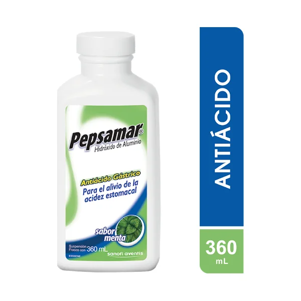 Pepsamar Menta Suspensión Frasco X360ML. Sanofi Hidróxido Aluminio