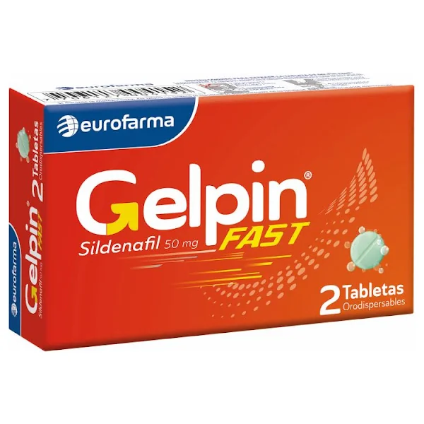 Gelpin Fast Sildenafilo 50Mg Eurofarma Caja X 2 Tabletas
