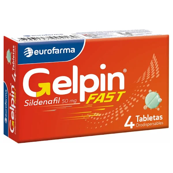 Gelpin Fast Sildenafilo 50Mg Eurofarma Caja X 4 Tabletas