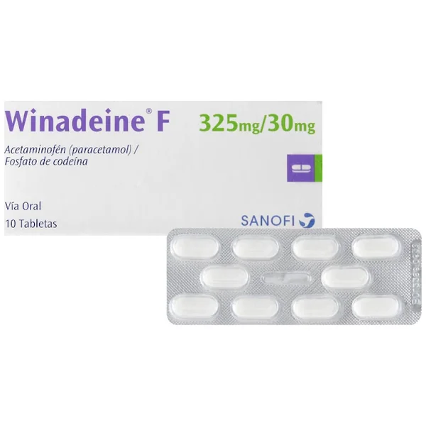 Winadeine F Acetaminofén + Fosfato De Codeína 325Mg/30mg Sanofi Caja X 10 Tabletas