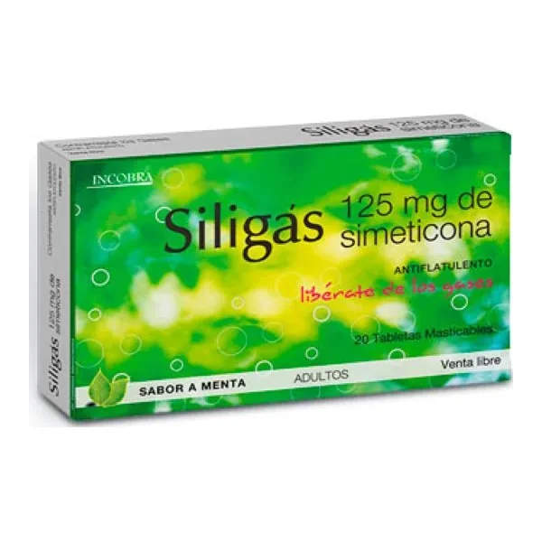 Siligas 125Mg Tabletas Masticables Caja X 20 Menta