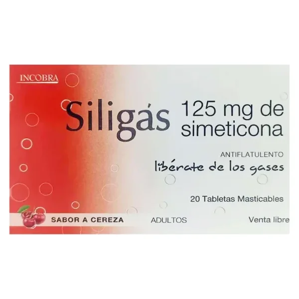 Siligas 125Mg Tabletas Masticables Caja X 20 Cereza