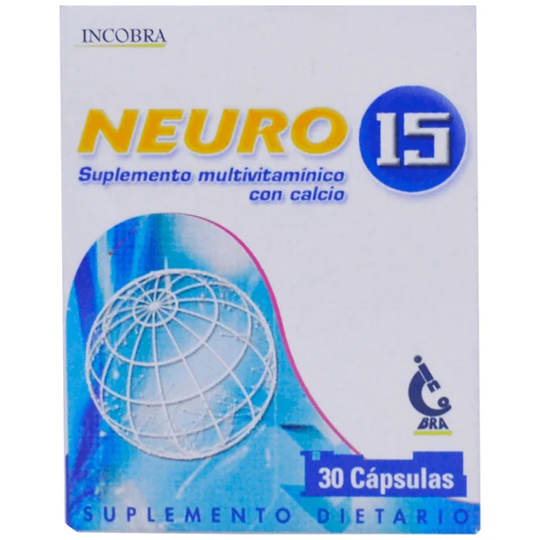 Neuro 15 Cápsula - Suplemento Multivitaminico Con Calcio Caja X 30 Cápsulas