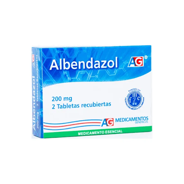 Albendazol AG 200 Mg Caja X 2 Tabletas
