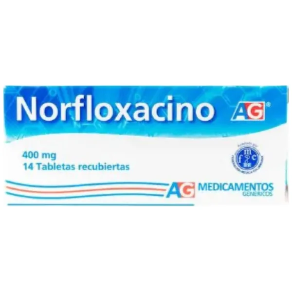 Norfloxacino AG 400 Mg Caja X 14 Tabletas