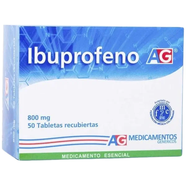 Ibuprofeno 800 Mg AG Caja X 50 Tabletas