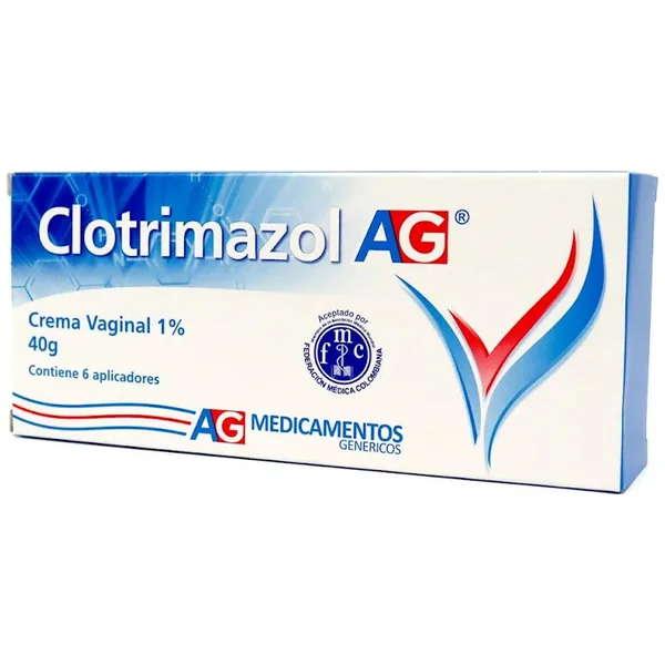 Clotrimazol Ag 1% Crema Vaginal Caja 40 Gr X 6 Aplicadores