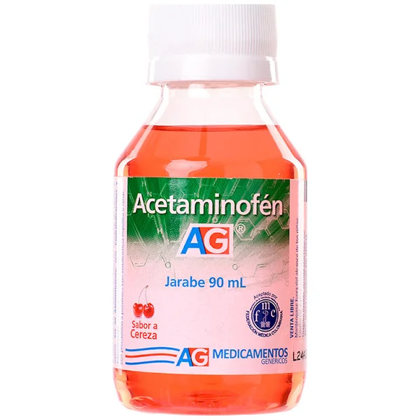 Acetaminofén AG Jarabe Sabor A Cereza Frasco X 90 Ml