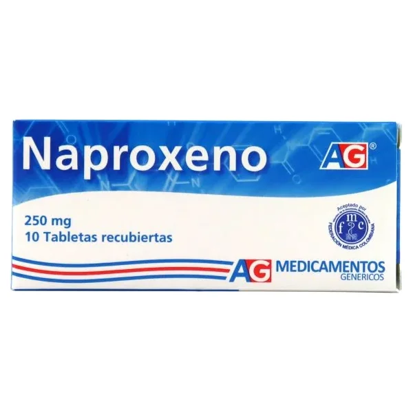 Naproxeno 250Mg Tabletas Recubiertas Caja X 10 Amer Gen