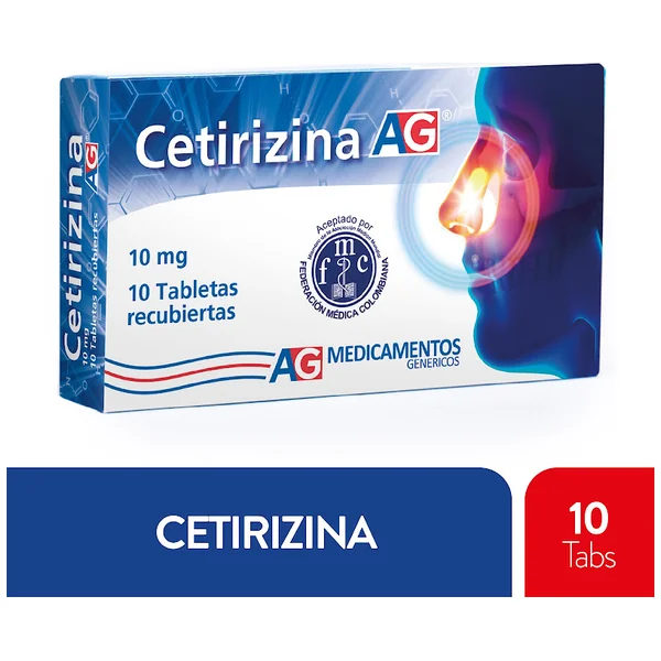 Cetirizina Ag 10 Mg Caja X 10 Tabletas