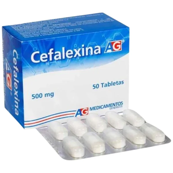 Cefalexina 500 Mg AG Caja X 50 Tabletas