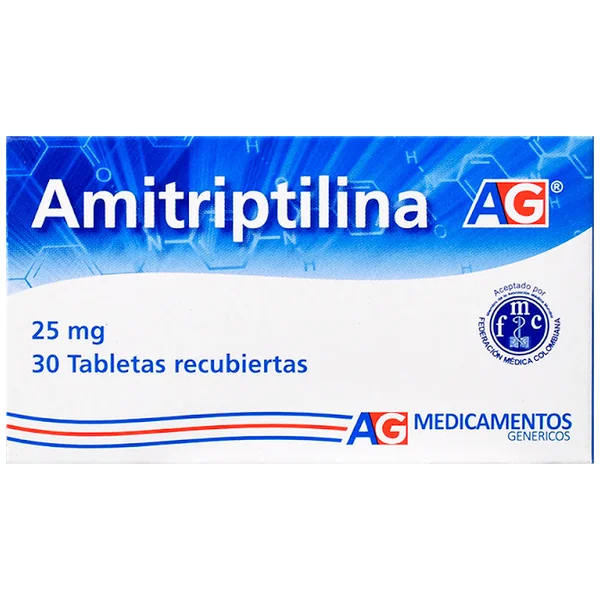 Amitriptilina AG 25 Mg Caja X 30 Tabletas