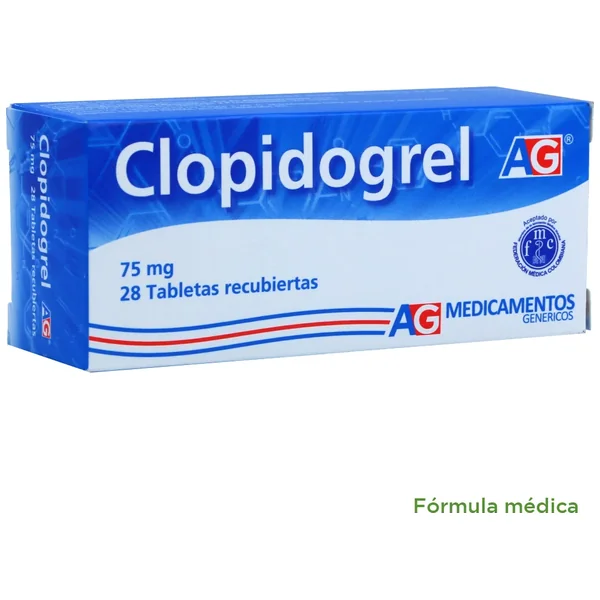 Clopidogrel Tabletas Recubiertas 75Mg Caja X 28