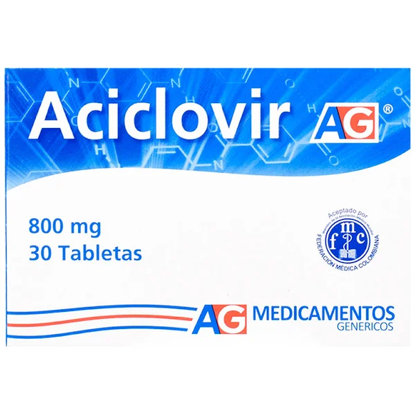 ACICLOVIR 800 MG 30 TBS AG