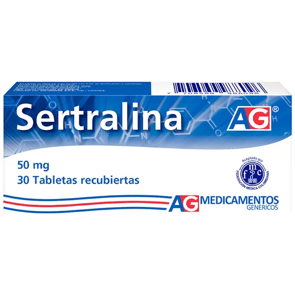 Sertralina 50 Mg AG Caja X 30 Tabletas
