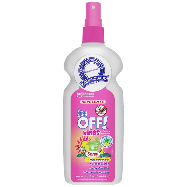 Repelente Insectos Stay OFF! Niños En Spray Frasco X 120 Ml