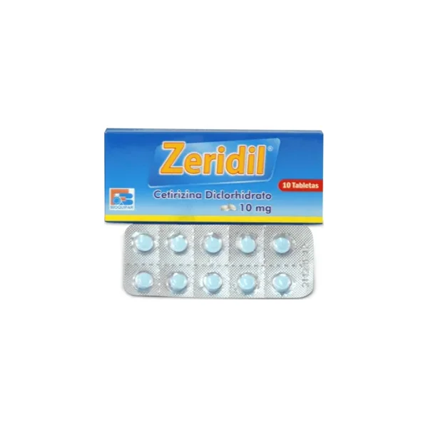 Zeridil 10 MG Caja X 10 Tabs