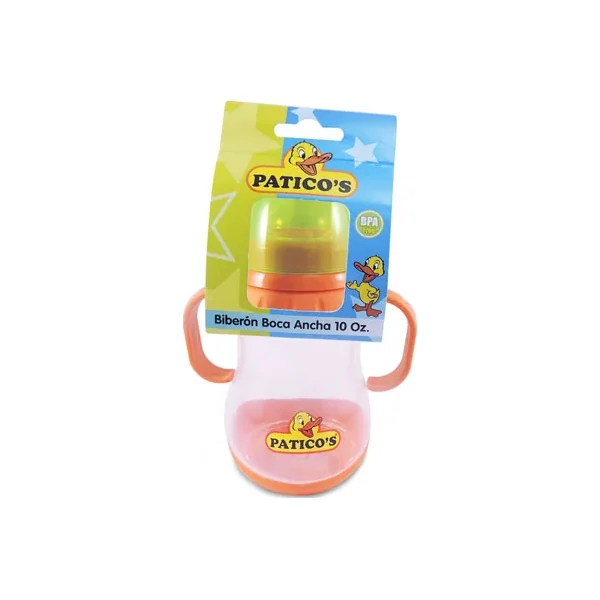 Biberon Paticos Boca Ancha Manija X 10 ONZ