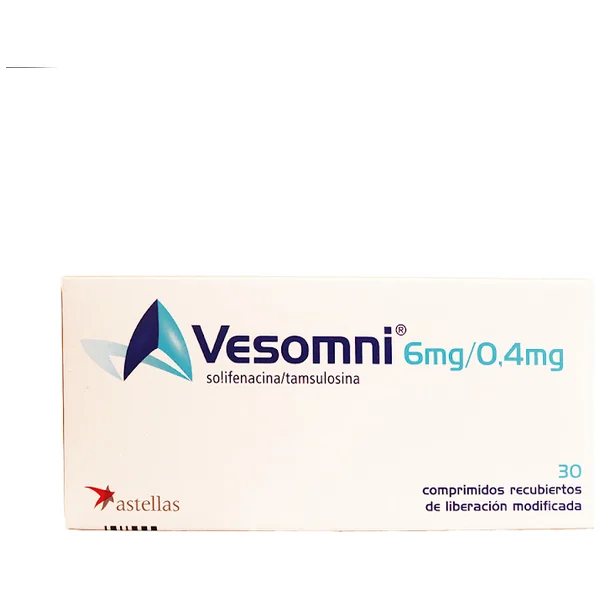 Vesomni Solifenacina + Tamsulosina 6Mg/0.4mg Astellas Caja X 30 Comprimidos