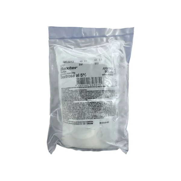 Baxter Dextrosa En Agua Destilada 5% Bolsa X 500 Ml