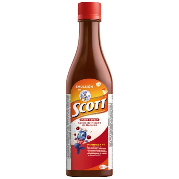 Emulsión De Scott Vitamina A + D3 Haleon Cereza Frasco X 360 Ml