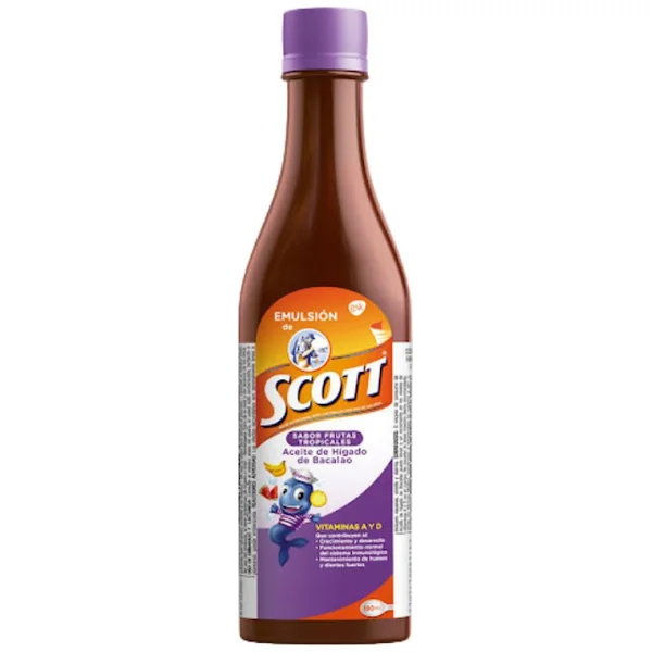 Emulsión De Scott Vitamina A + D3 Haleon Frutas Tropicales X 180 Ml