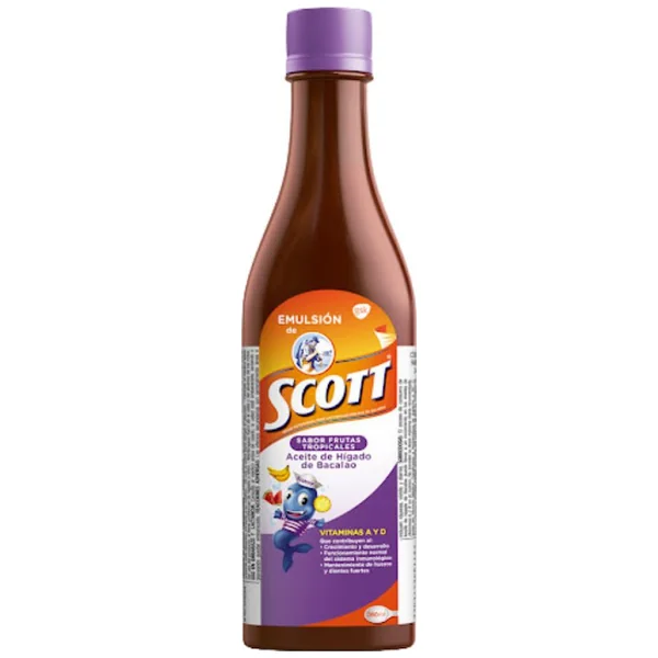 Emulsión De Scott Vitamina A + D3 Haleon Frutas Tropicales X 360 Ml