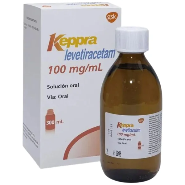 Keppra Levetiracetam 100 Mg Glaxo Farma Frasco X 300 Ml