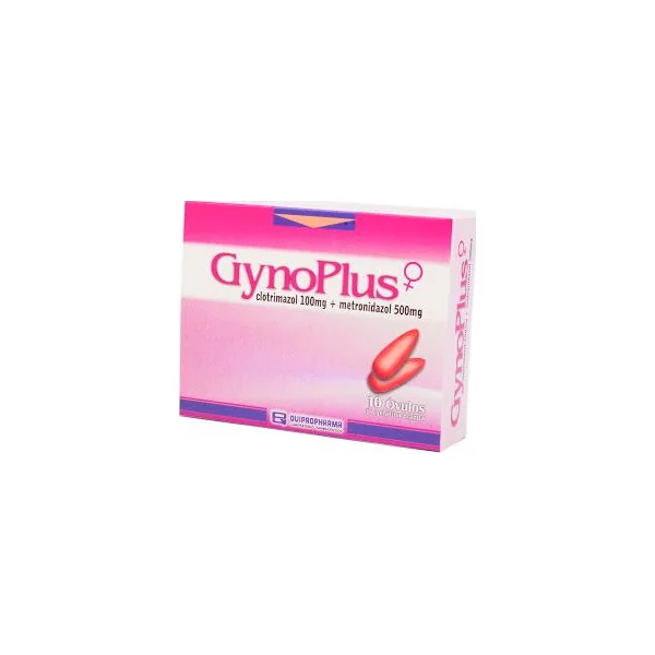 Gynoplus Clotrimazol + Metronidazol 100Mg/500mg Farmacol Caja X 10 Óvulos