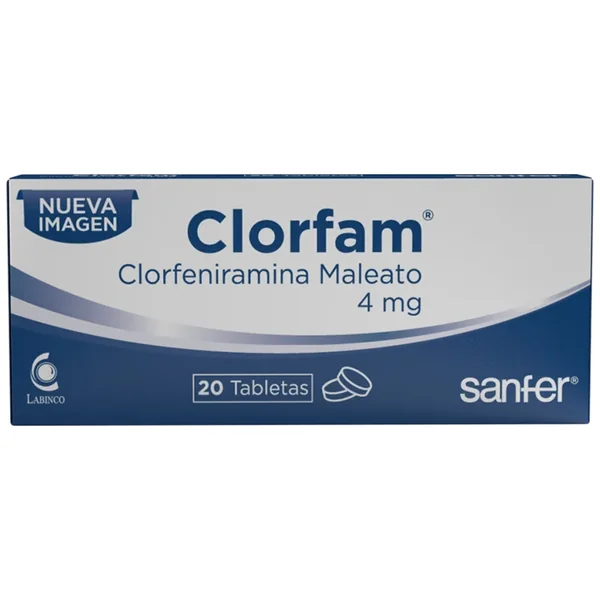 Clorfam 4 MG Caja X 20 Tabs