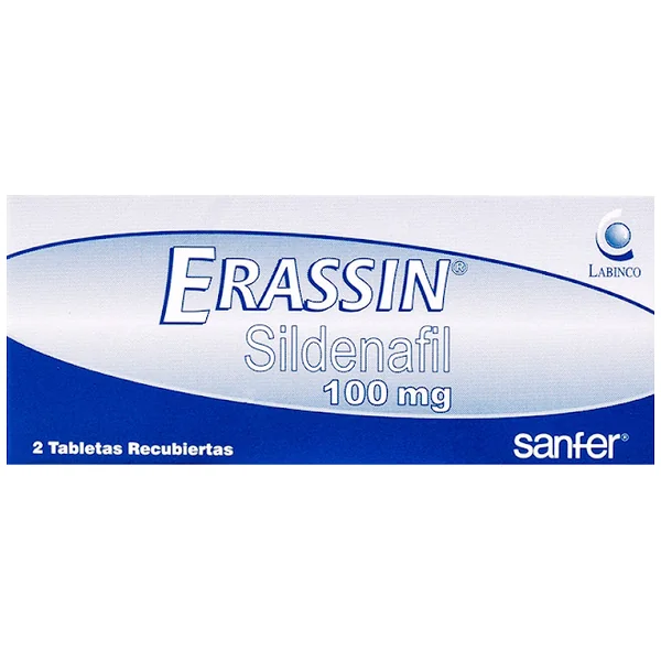 Erassin Sildenafilo 100 Mg Labinco Caja X 2 Tabletas