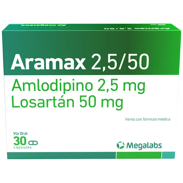 ARAMAX 2.5/50 MG 30 CAPSULAS