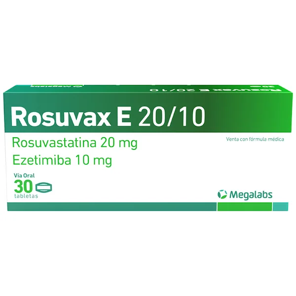 Rosuvax E Rosuvastatina + Ezetimiba 20Mg/10mg Garmisch Caja X 30 Tabletas