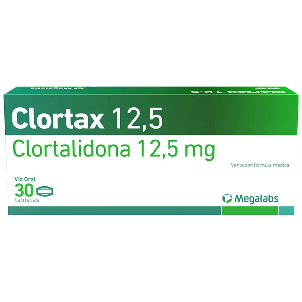 Clortax Clortalidona 12.5 Mg Megalabs Caja X 30 Tabletas