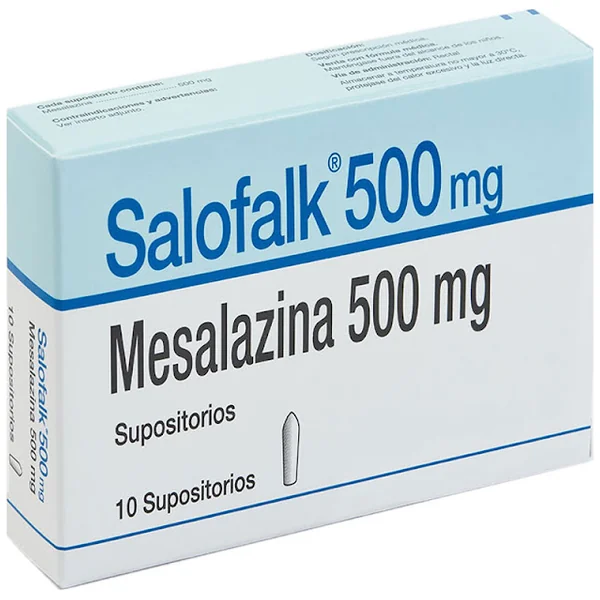 Salofalk Mesalazina 500 Mg Biotoscana Caja X 10 Supositorios