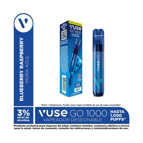 Vuse GO Disp.1000 Mora Azul 34 MG X 1 UND